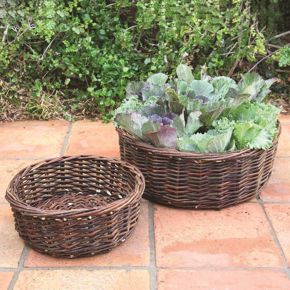 HomArt Willow Baskets - Set of 2 - Natural-7