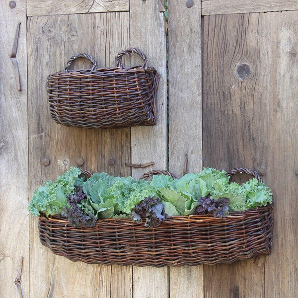 HomArt Willow Rectangle Wall Basket - Natural | Modishstore | Bins, Baskets & Buckets