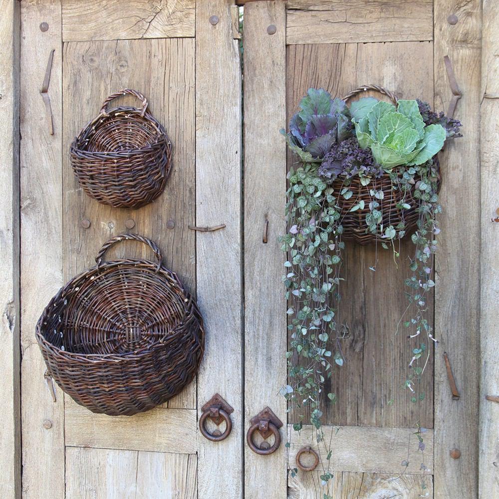 HomArt Willow Round Wall Baskets - Set of 3 - Natural - Feature Image-2