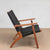 Masaya Abuelo Mid Century Lounge Chair - Black Leather And Royal Mahogany