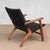 Masaya Abuelo Mid Century Lounge Chair - Black Leather And Royal Mahogany