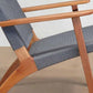 Masaya Abuelo Lounge Chair - Charcoal Handwoven Manila & Royal Mahogany