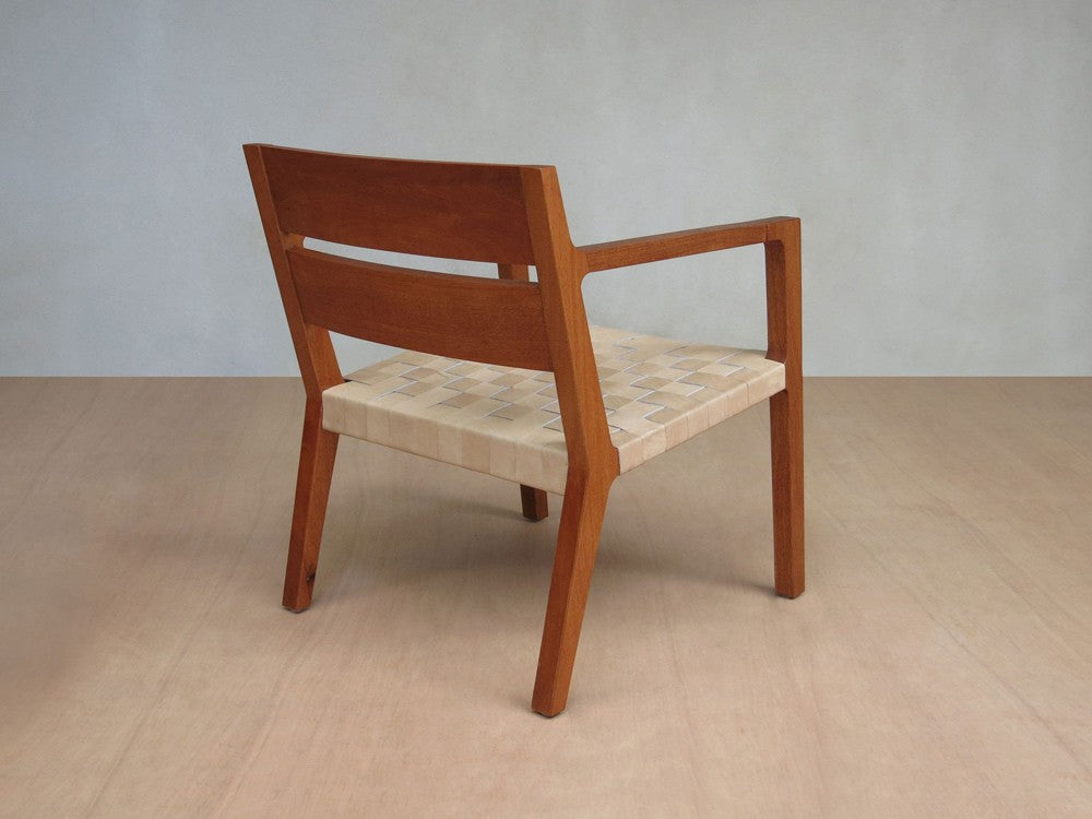 Masaya Managua Arm Chair - Natural Leather And Royal Mahogany