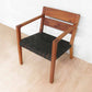 Masaya Managua Arm Chair - Black Leather And Royal Mahogany