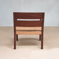 Masaya Managua Arm Chair - Barley Leather And Rosita Walnut