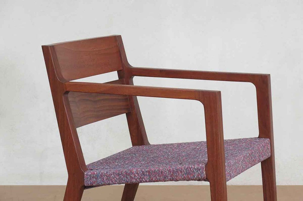 Masaya Managua Woven Manila Arm Chair - Vino Jaspe Blend