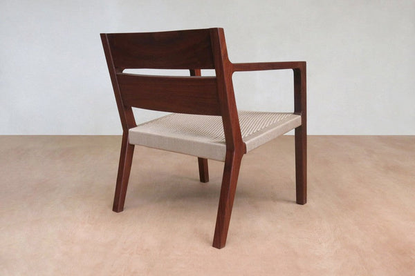 Masaya Managua Arm Chair - Handwoven Khaki Manila And Rosita Walnut