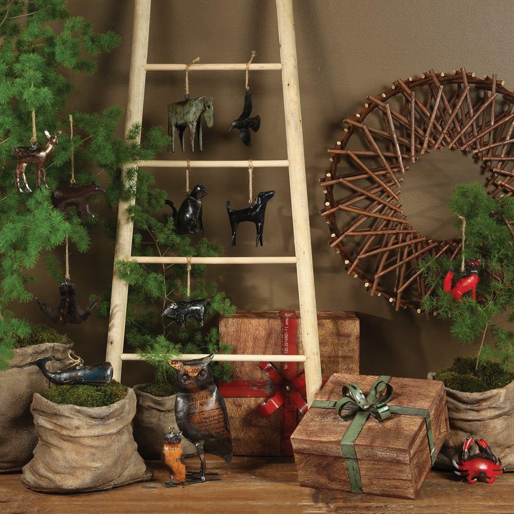 HomArt Decorative Wood Ladder - Natural - Set of 4-3