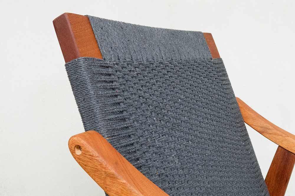 Masaya Izapa Woven Arm Chair - Charcoal
