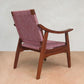Masaya Izapa Arm Chair - Blended Burgundy Manila And Rosita Walnut