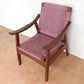 Masaya Izapa Arm Chair - Blended Burgundy Manila And Rosita Walnut