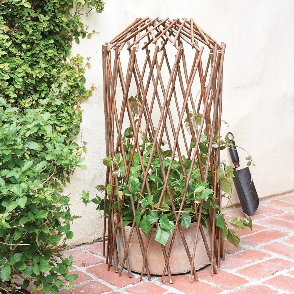 HomArt Willow Trellis - Natural - Set of 4 - Feature Image | Modishstore | Bins, Baskets & Buckets