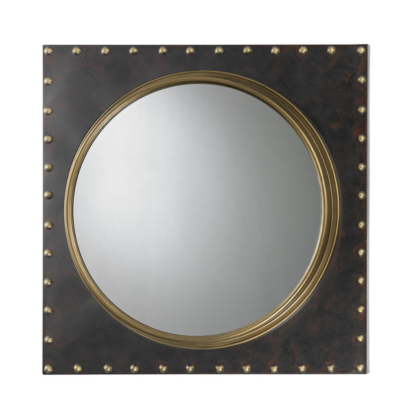 Sterling Industries Metal Frame Rivet Porthole Mirror | Modishstore | Mirrors