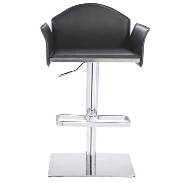 Vig Furniture Modrest Emily Modern Black Eco-Leather Bar Stool | Modishstore | Bar Stools
