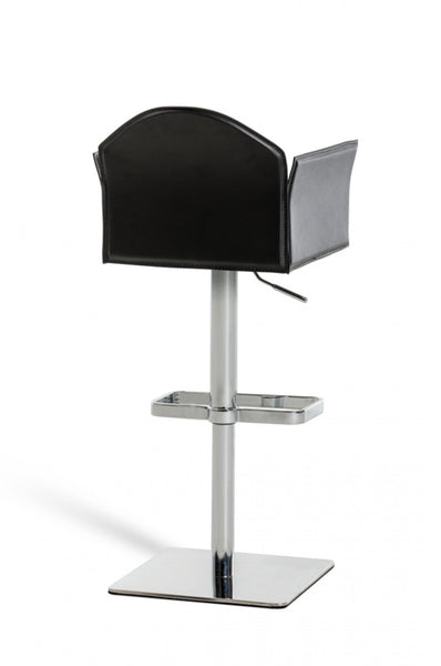 Vig Furniture Modrest Emily Modern Black Eco-Leather Bar Stool | Modishstore | Bar Stools-3