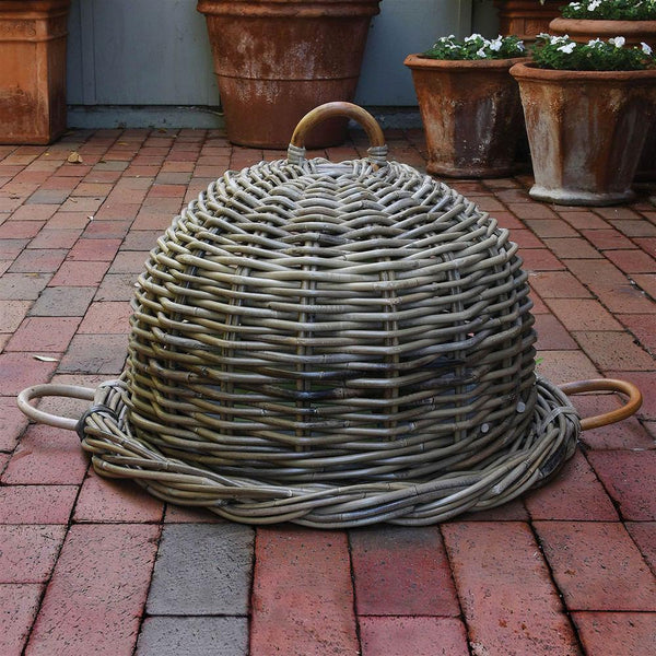 HomArt Hampton Rattan Food Cover - Rustique Dark Grey-4