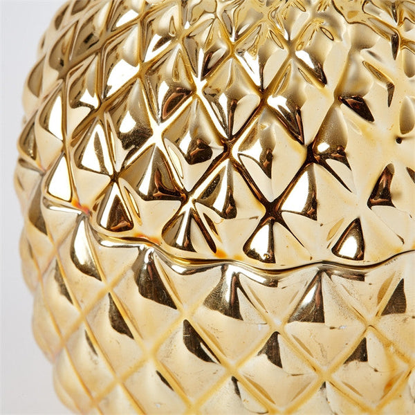 Two's Company Golden Hospitality Pineapple Jars, Set/2