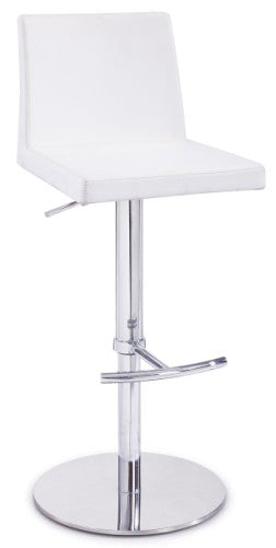 Vig Furniture Modrest Salton Modern White Bar Stool | Modishstore | Bar Stools