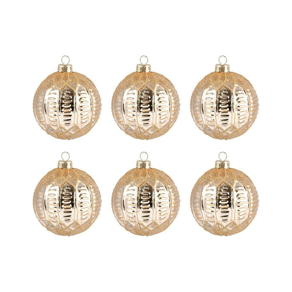 Pomeroy Round Optic Set of 6 Ornaments | Modishstore | Holiday