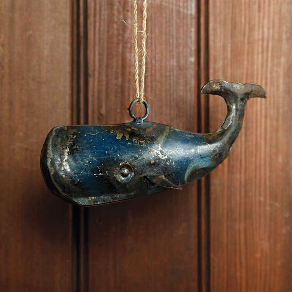 HomArt Reclaimed Metal Ornament - Whale - Set of 4 - Feature Image | Modishstore | Holiday