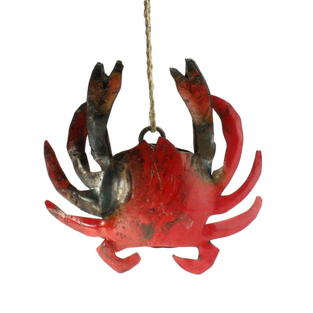 HomArt Reclaimed Metal Ornament - Crab - Set of 4-3