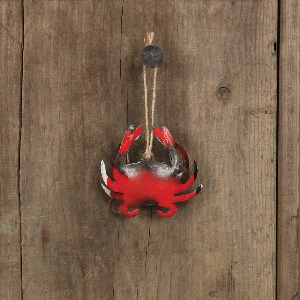 HomArt Reclaimed Metal Ornament - Crab - Set of 4-5