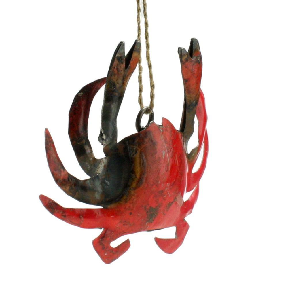 HomArt Reclaimed Metal Ornament - Crab - Set of 4-2