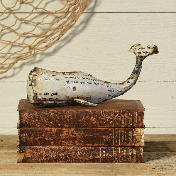 HomArt White Metal Whale - White - Set of 2-5