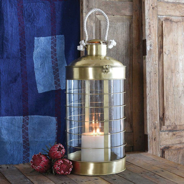 HomArt Caravan Brass Lantern - Antique Brass-7