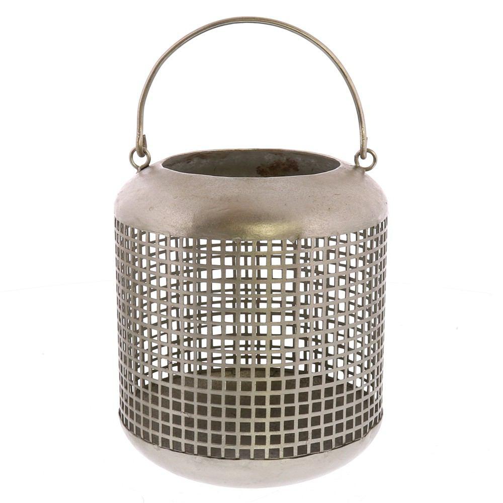 HomArt Astrid Mesh Lantern - Antique Nickel - Small-3