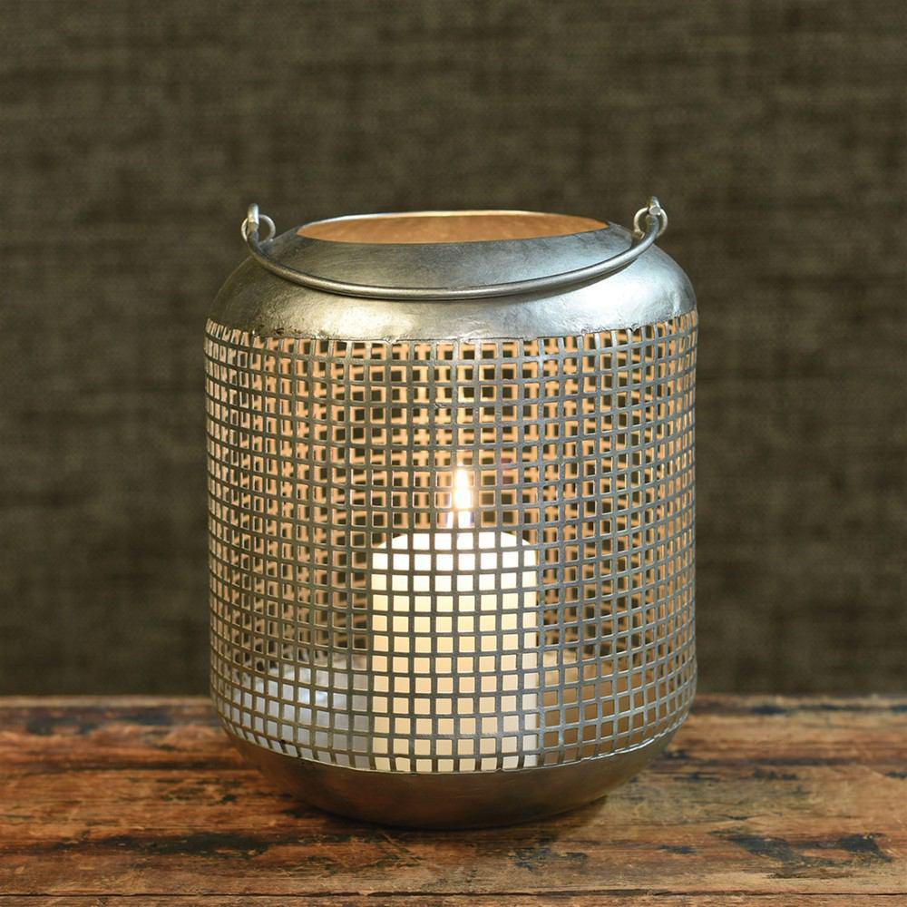 HomArt Astrid Mesh Lantern - Antique Nickel - Set of 4-6