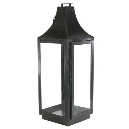 HomArt Cole Metal Lantern - Black Waxed - Small-3