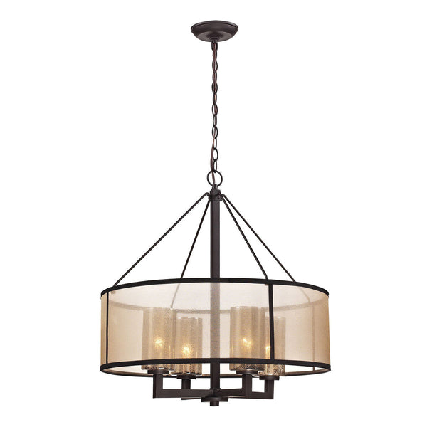 ELK Lighting Diffusion 4 Light Chandelier In Oil Rubbed Bronze - 57027/4 | Modishstore | Chandeliers