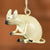HomArt White Mouse Hand-Painted Metal Ornament - Set of 4 - Feature Image | Modishstore | Holiday