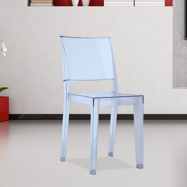 Fine Mod Imports Clear Square Side Chair | Accent Chairs | Modishstore
