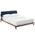 Modway Luella Queen Upholstered Fabric Headboard Platform Walnut Bed Frame | Beds | Modishstore-2