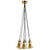 Modway Peak Brass Cone and Glass Globe Cluster Pendant Chandelier | Chandeliers | Modishstore-3