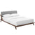 Modway Luella Queen Upholstered Fabric Headboard Platform Walnut Bed Frame | Beds | Modishstore-6