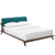 Modway Luella Queen Upholstered Fabric Headboard Platform Walnut Bed Frame | Beds | Modishstore-8