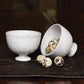 HomArt Maya Ceramic Perfect Bowl - White Glaze - Set of 4-5