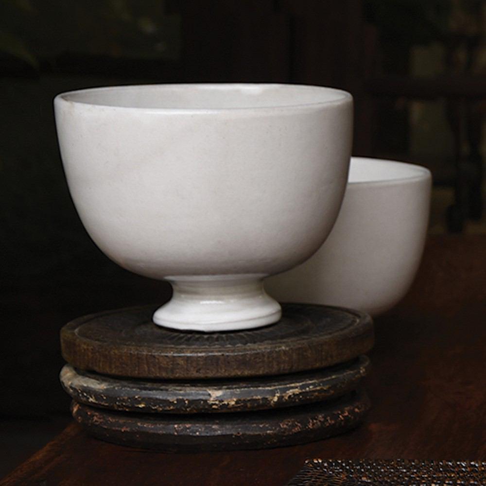 HomArt Maya Ceramic Perfect Bowl - White Glaze - Set of 4-6