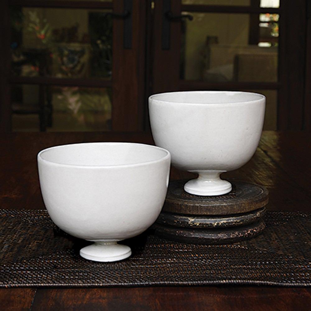 HomArt Maya Ceramic Perfect Bowl - White Glaze - Set of 4 | Modishstore | Bowls