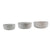 HomArt Liam Ceramic Serving Bowls - Set of 3 - White Glaze | Modishstore | Bowls