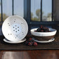 HomArt Liam Ceramic Berry Bowl & Saucer - Partial Glaze - Set of 4-5