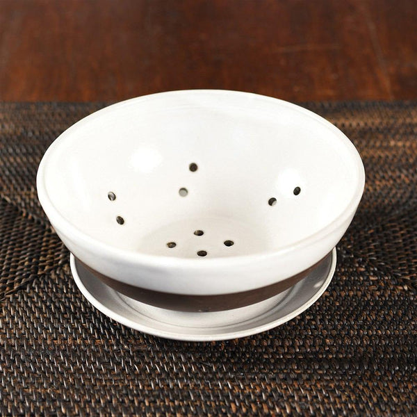 HomArt Liam Ceramic Berry Bowl & Saucer - Partial Glaze - Set of 4 - Feature Image | Modishstore | Bowls