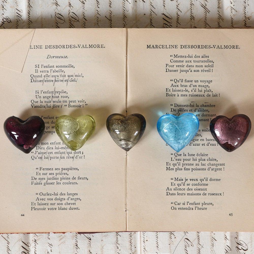 HomArt Venetian Glass Heart - Set of 24 | Modishstore | Holiday