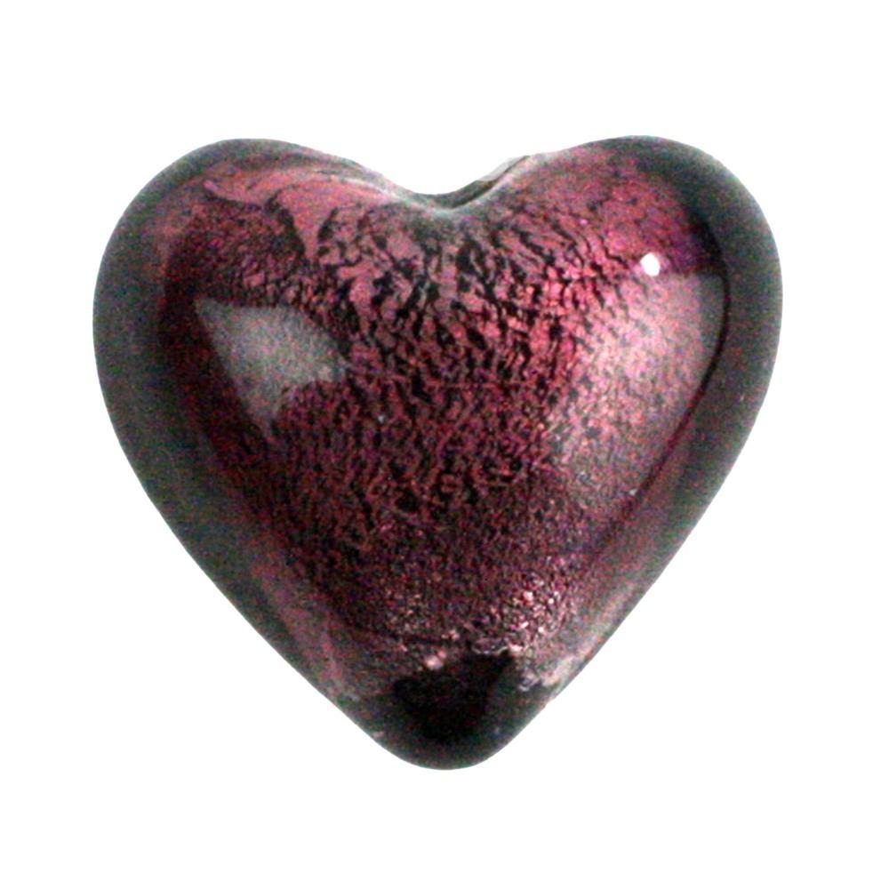 HomArt Venetian Glass Heart - Amethyst-5