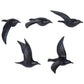 HomArt Flying Gulls - Bone China - Set of 5 - Assorted - Matte Black-3