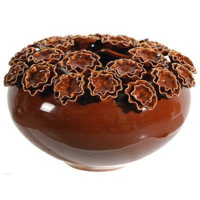 A&B Home Brown Ceramic Vase - Set Of 2