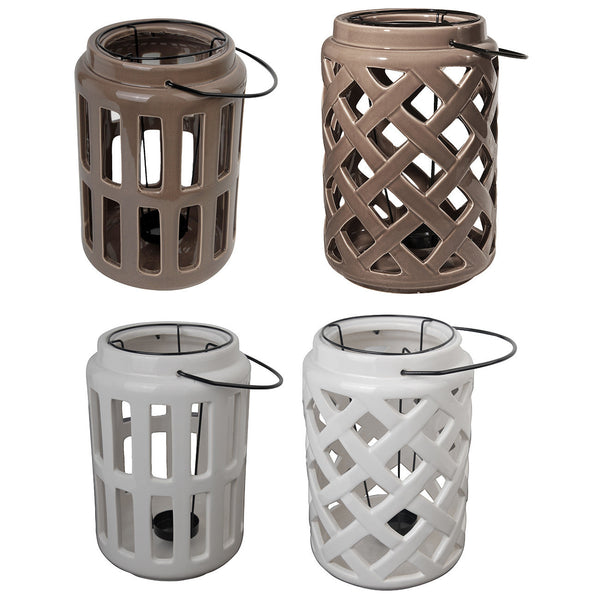 A&B Home Ceramic Lantern - Set Of 4